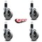 Service Caster 5'' Semi Steel Swivel 1-5/8'' Expanding Stem Caster Set with Brake, 4PK SCC-EX20S515-SSR-TLB-158-4 - alternate 4